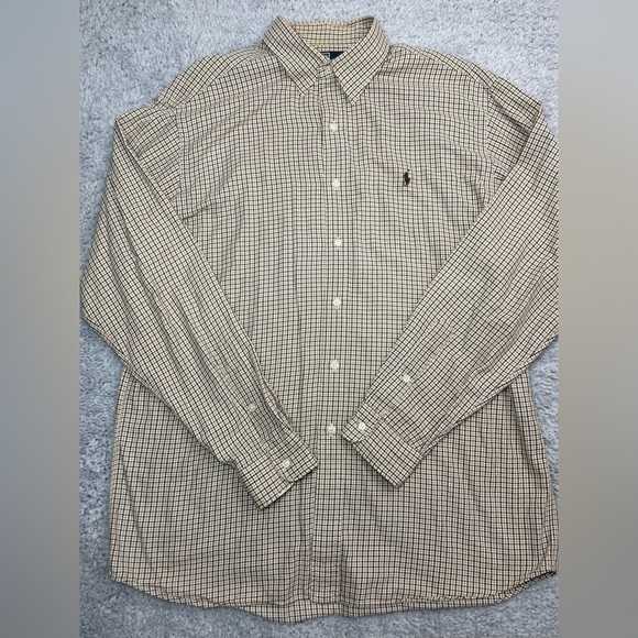 Vintage Polo Ralph Lauren Shirt Mens Large Plaid Button Down Casual Comfy Lived - Picture 1 of 7
